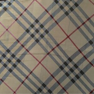 Burberry Beige and Red Checkered Scarf